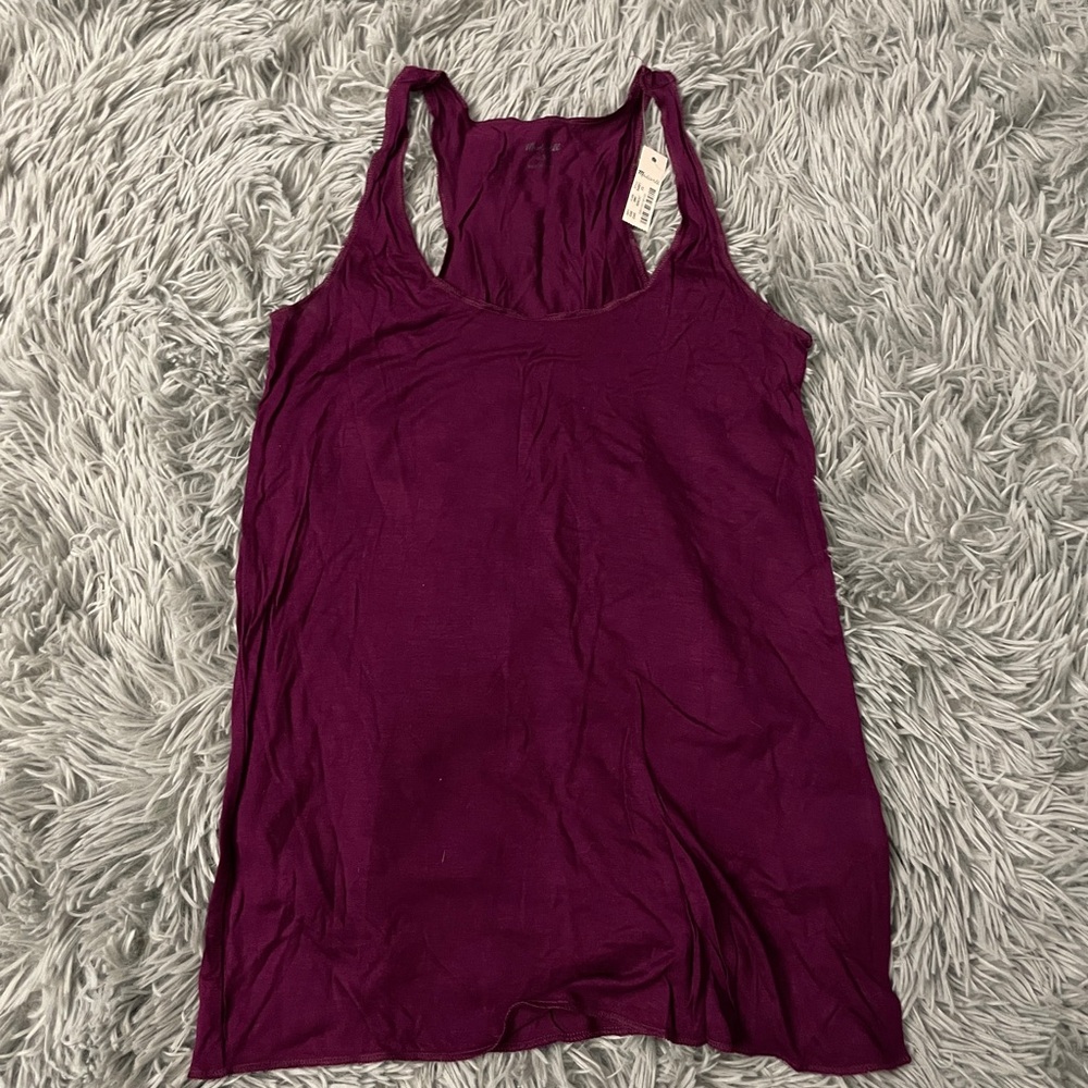 NWT Madewell Womens Racerback Tank Top in Plum Purple